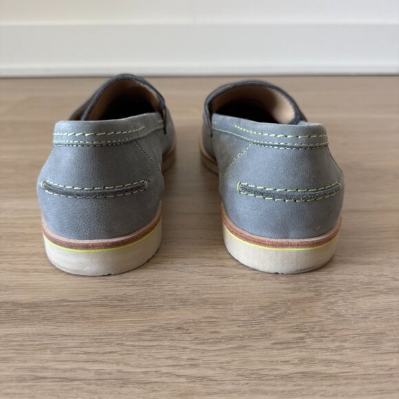 NEW Robert Graham - Men\'s Penny Loafers - Gray nubuck with green stitch - size 9 main image 4